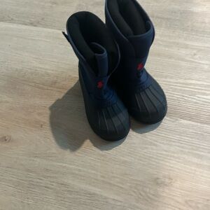 Polo by Ralph Lauren Blue and Black Rain & Snow Boots Slip-On Design